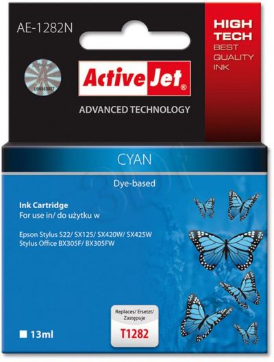 ActiveJet AE-1282N (AE-1282) tusz Cyan pasuje do drukarki Epson (zamiennik T1282)