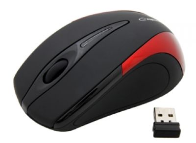 ESPERANZA Bezprzewodowa Mysz Optyczna EM101R USB|NANO Odbiornik 2,4 GHz|Czerwona