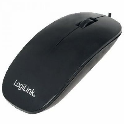 LOGILINK - Płaska mysz optyczna czarna