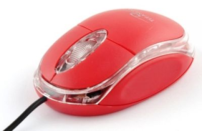 TITANUM Przewodowa Mysz Optyczna TM102R USB RAPTOR 3D| 1000 DPI |Czerwona| BLIST