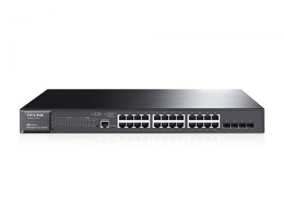 TP-Link T2600G-28MPS 24-Port PoE+ Gigabit L2 Managed Switch with 4 Combo SFP