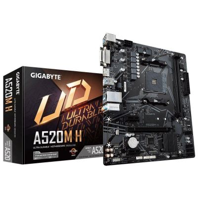 Gigabyte A520M H (rev. 1.0) /AMD A520M/DDR4/SATA3/M.2/USB3.0/PCIe3.0/AM4/mATX