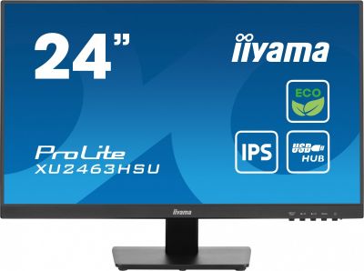 Iiyama 24 cale XU2463HSU-B1 IPS,100HZ,ECO,3ms,SLIM,HDMI,DP,2x USB3.2 ,TCO,EPEAT 