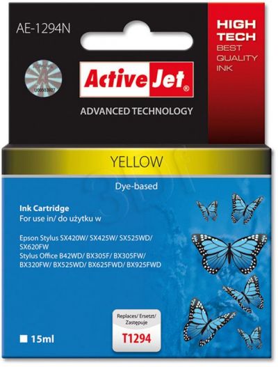ActiveJet AE-1294N (AE-1294) tusz yellow pasuje do drukarki Epson (zamiennik T1294)
