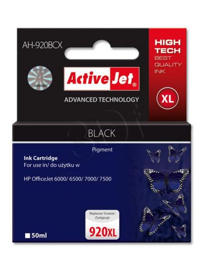 ActiveJet AH-920BCX tusz czarny do drukarki HP (zamiennik HP 920XL CD975AE)
