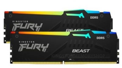 Kingstone DDR5 Fury Beast Black RGB  64GB(2*32GB)/5600  CL36 EXPO