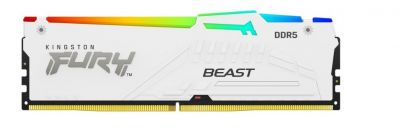 Pamięć DDR5 Fury Beast RGB 32GB(1*32GB)/5200 CL36 biała