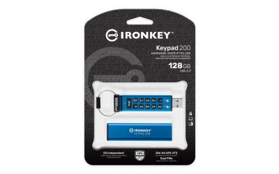 Kingston Flash Disk IronKey 128GB Keypad 200 encrypted USB flash drive 