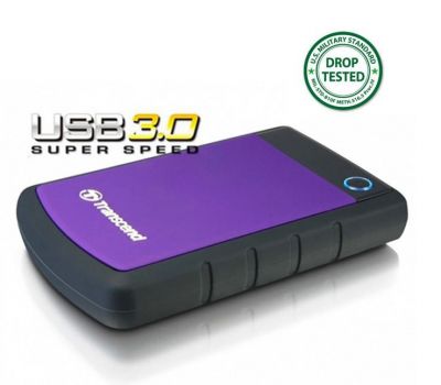 Transcend StoreJet 25 H3P USB 3.0, 1TB 2.5'' HDD - ANTI-SHOCK Militarny standard