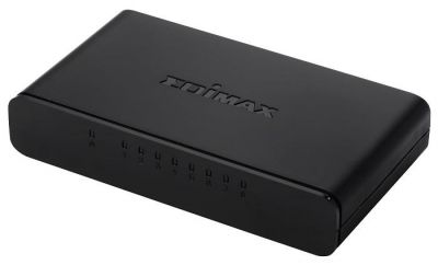 Edimax 8 Port Fast Ethernet Switch, Desktop compact, 10/100Mbps, black