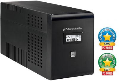 Power Walker UPS Line-Interactive 1500VA 2x 230V PL, 2x IEC, RJ11/RJ45, USB, LCD