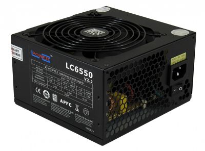 LC-POWER ZASILACZ 550W LC6550 V2.2 80+ Bronze 120mm 4 x SATA 2 x PATA 1x PCIe BLACK Active PFC