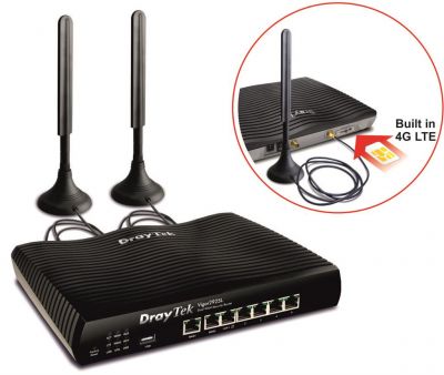 Vigor 2925L, LTE modem, Gigabit WAN/LAN, 50VPN tunels, QoS, USB,
