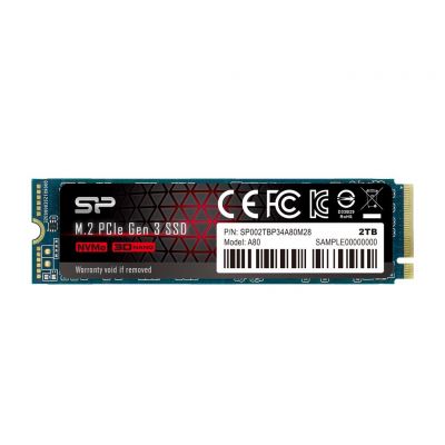 SILICON POWER Dysk SSD P34A80 2TB M.2 PCIe Gen3 x4 NVMe 3400/3000 MB/s