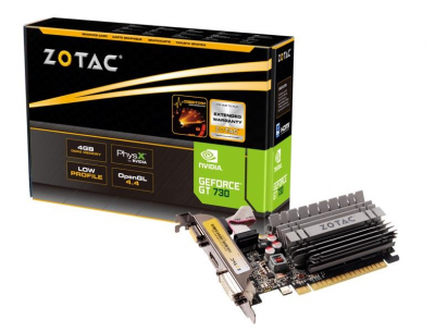 ZOTAC ZT-71115-20L ZOTAC GeForce GT 730 ZONE Edition Low Profile, 4GB DDR3 (64 Bit), HDMI, DVI, VGA namagazynie