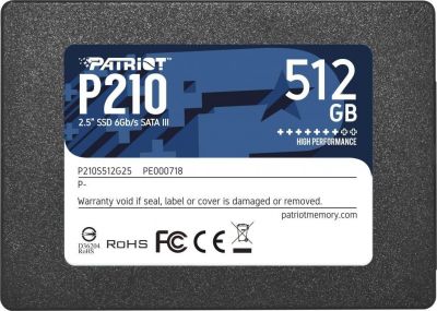 Patriot P210 512GB 2.5? SATA3 (520/430 MB/s) 7mm