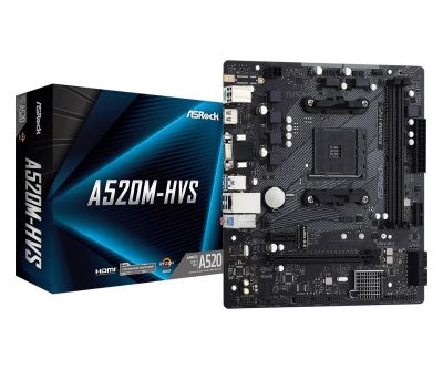 Płyta ASRock A520M-HVS/AMD A520M/DDR4/SATA3/M.2/USB3.1/PCIe3.0/AM4/mATX