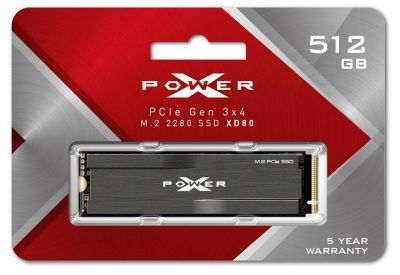 Silicon Power XPOWER XD80 512GB PCIe Gen3x4 NVMe (3400/2300 MB/s) 2280