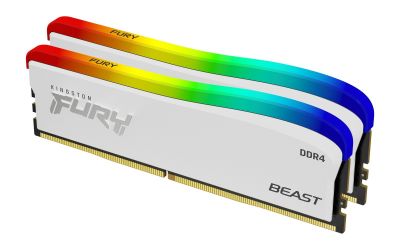 Kingston DDR4 Fury Beast RGB 16GB(2* 8GB)/3600 CL17 biała