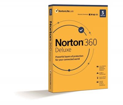 NORTON 360 DELUXE 50GB +VPN 1 użytkownik na 5 urządzeń na 3 lata - ESD