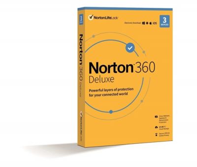 NORTON 360 DELUXE 25GB +VPN 1 użytkownik na 3 urządzenia przez 2 lata ESD