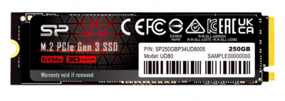 SILICON POWER SSD UD80 250GB M.2 PCIe Gen3 x4 NVMe 3400/1800 MB/s 
