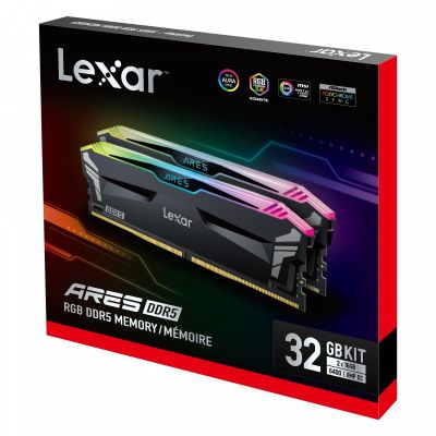 Lexar Ares RGB, DDR5, 32 GB, 6400MHz, CL32 LD5EU016G-R6400GDLA