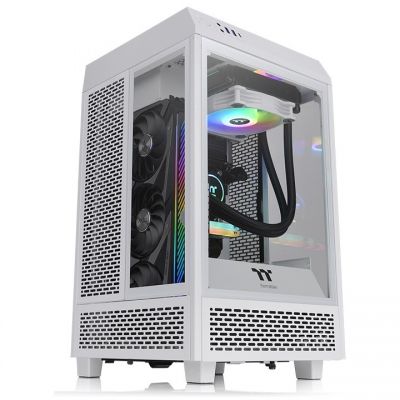 Thermaltake The Tower 100 Mini Tempered Glass*3 - Snow 