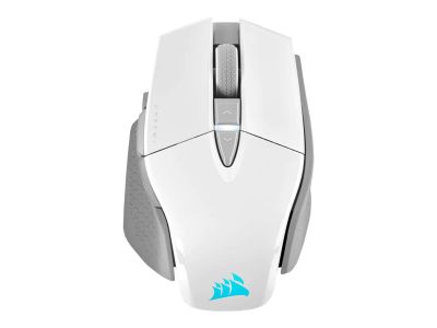 CORSAIR M65 RGB ULTRA WIRELESS Gaming Mouse Backlit RGB LED Optical Silver ALU White 