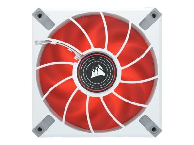  CORSAIR ML120 LED ELITE WHITE 120mm Magnetic Levitation Red LED Fan with AirGuide Single Pack