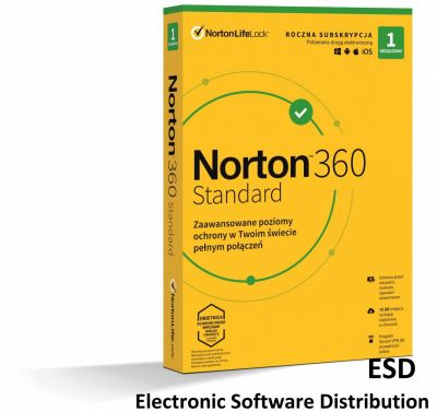 NORTONLIFELOCK ESD 360 STANDARD ND 10GB CE 1 USER 1 DEVICE ALSO 12MO KOD N/S (PL)