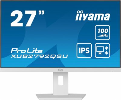 Monitor 27 cali ProLite XUB2792QSU-W6 IPS,QHD,HAS(150mm),100Hz,4xUSB3.2,SLIM